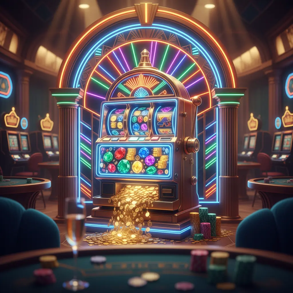 Neon Cascade Slot Render